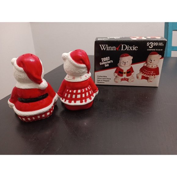 Winn Dixie 2007 Collector's Set Winn Dixie Christmas Salt &  Pepper Shakers - Picture 2 of 3